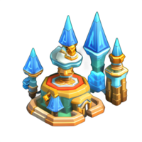 fantasy 3d small Island castle game ai generated png