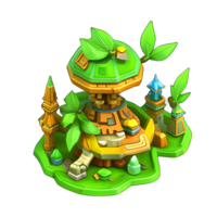 fantasy 3d small Island tree game ai generated png