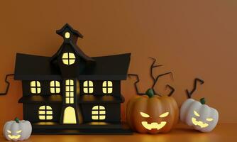 3d rendering Halloween day background photo