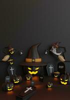 3d rendering Halloween day background photo