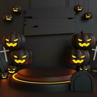 3d rendering Halloween day background photo