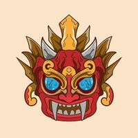 Culture traditional elements tiki festival, tiki mask vector illustration, tiki masks for t-shirt design, sticker and wall art