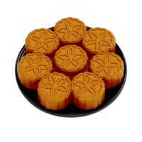 Lunar New Year Dessert 3D Clip Art, Moon cakes On a Transparent backgound png