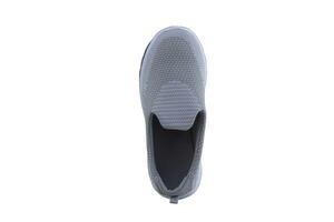 Sneaker gray on a white sole. Sport shoes on a white background. photo