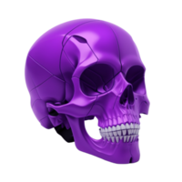 Purple Skull 3D PNG Image Transparent Background Ai Generative