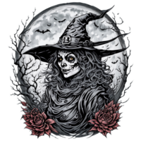 Witch Scary Illustration PNG Image Transparent Background Ai Generative