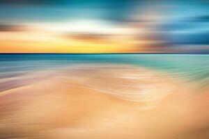 Abstract sea at sunset background. photo