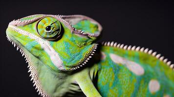 High Detail, an chameleon, isolated on black photo