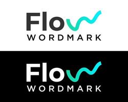 Letter W wordmark flow logo design. vector