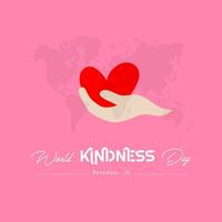 world kindness day, november 13, with simple typography, greeting card post vector