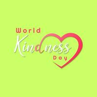 world kindness day, november 13, with simple typography, greeting card post vector