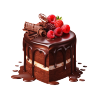 Schokolade Kuchen Geburtstag ai generativ png