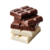 pilha do chocolate bares com diferente sabores ai generativo png