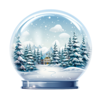 Navidad nieve globo ai generativo png