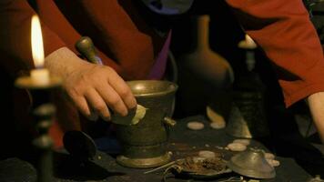 Traditional medicine making. video