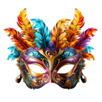 braziliaans carnaval viering festival veer masker ai generatief png
