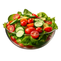 Bowl of vegetables with a red tomato Ai Generative png