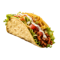 Fresh pair of meat and vegetable tacos Ai Generative png