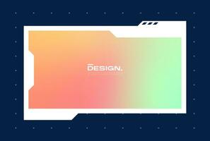 Futuristic pop up interface illustration. Video overlay element. vector