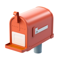 3d hacer rojo correo caja ,ai generativo png