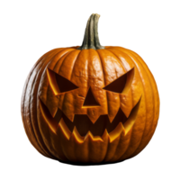 Halloween zucca su trasparente sfondo, creato con generativo ai png