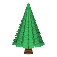 Christmas tree, modern flat design. Green pine, spruce. Can be used for printed materials. vector