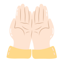 Muslim character praying hand png