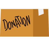 volontär- innehav låda donationer png