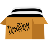 volontär- innehav låda donationer png