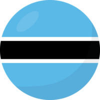 Botswana bandiera cerchio 3d cartone animato stile. png