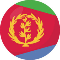 eritrea Flagge Kreis 3d Karikatur Stil. png