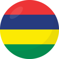 Mauritius vlag cirkel 3d tekenfilm stijl. png