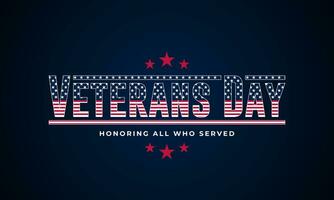 Happy Veterans Day United States of America background vector illustration