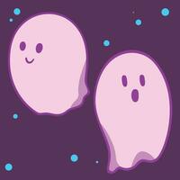 Cutehalloween ghost character for kids. cute simple ghost boo for holiday decoration vector
