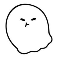 Cutehalloween ghost character for kids. cute simple ghost boo for holiday decoration vector