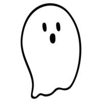 Cutehalloween ghost character for kids. cute simple ghost boo for holiday decoration vector