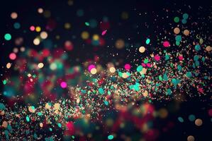 Confetti and glitter party background. Generative AI photo
