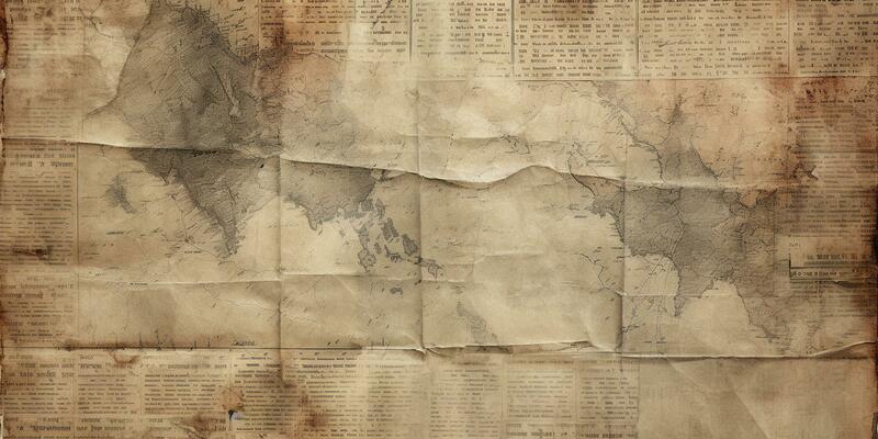 Realistic Photo of Newspaper Paper Grunge Vintage Old Aged