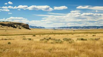 escénico Colorado colina baja pastizales ai generado foto