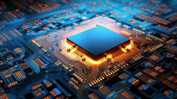 poder energía eficiente chip ai generado foto