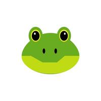 a green frog head with big eyes on a white background vector