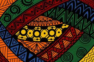 Hand drawn abstract African pattern Background vector