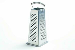 Metal grater isolated on white. Generate Ai photo