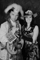 retro Pareja como piratas foto