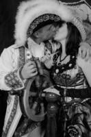 retro couple as pirates photo