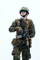Soldier man caucasian photo