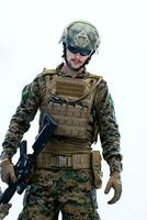 Soldier man caucasian photo