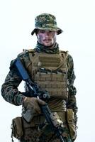 Soldier man caucasian photo
