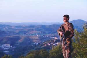 Soldier man caucasian photo