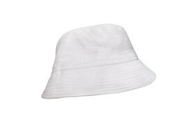 White bucket hat isolated on white background photo